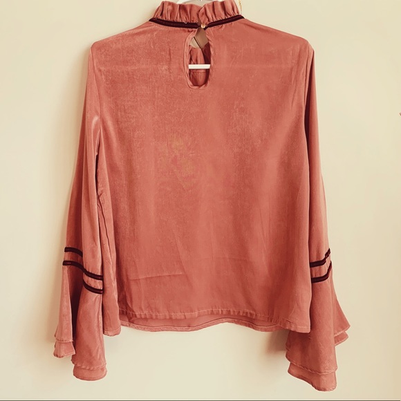 👏Big Sales👏Sofie Schnoor Tie Neck Blouse in Dusty Rose - Picture 4 of 5